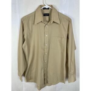 Christian Dior Monsieur Gold Button Up Long Sleeved Dress Shirt